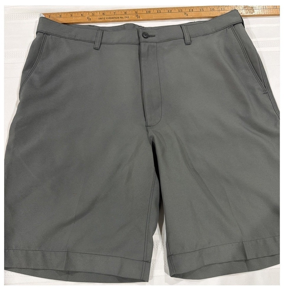PGA Tour Mens Golf Shorts Dark Gray Flat Front Performance 36" Waist 9" Inseam‎